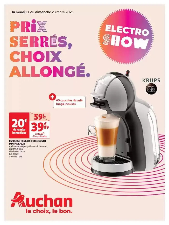 Electro show supermarché : Prix serrés, choix allongé du 11 mars au 23 mars 2025 - Catalogue page 1