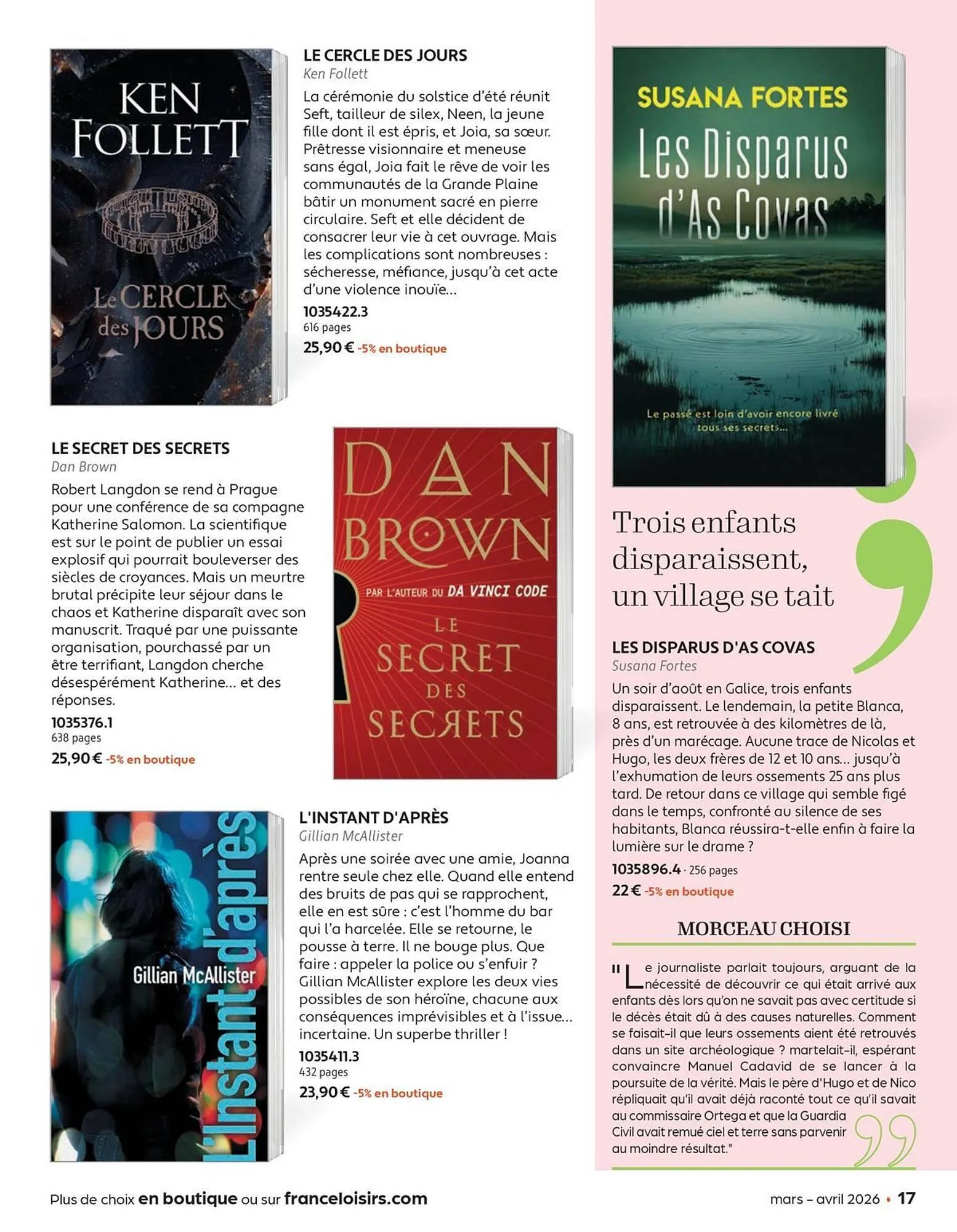 Catalogue France Loisirs du 2 mars au 30 avril 2026 - Catalogue page 17