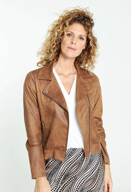 Perfecto zippé effet vieilli