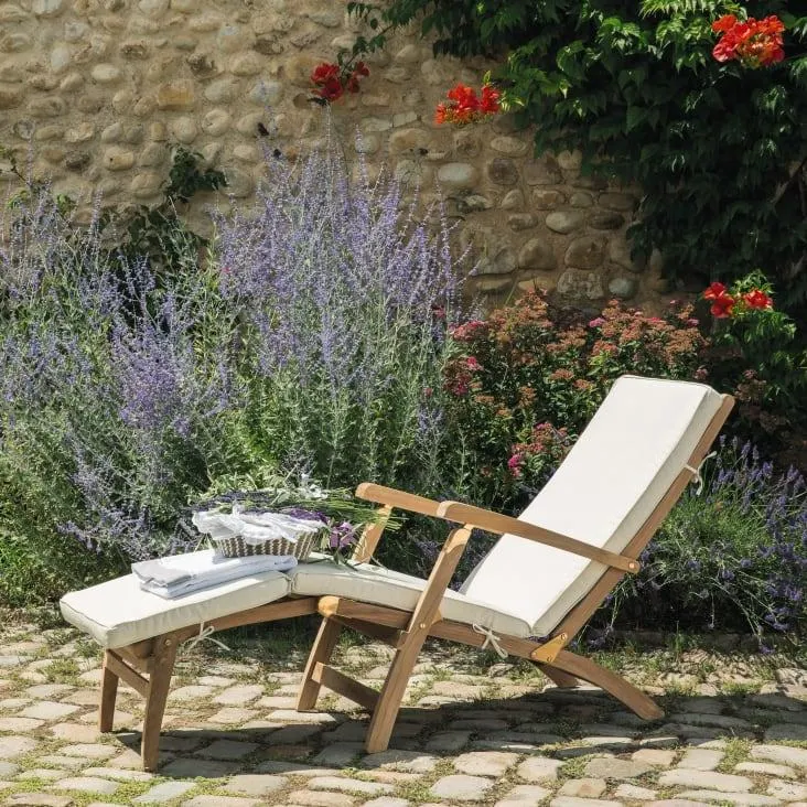 Colchón para tumbona color crudo