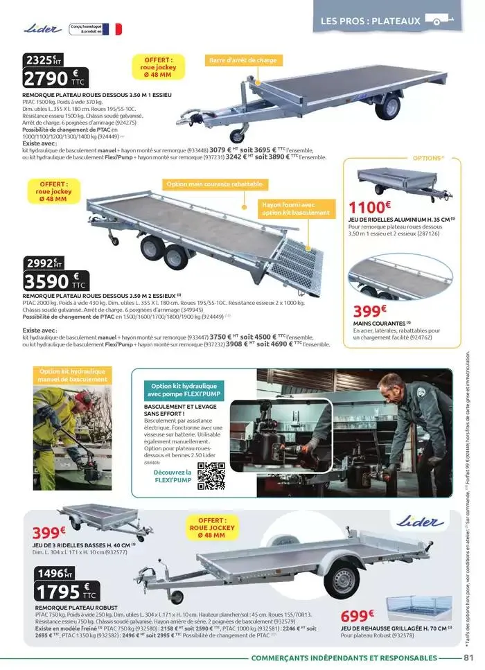 Motoculture et remorques du 1 mars au 31 mai 2025 - Catalogue page 81