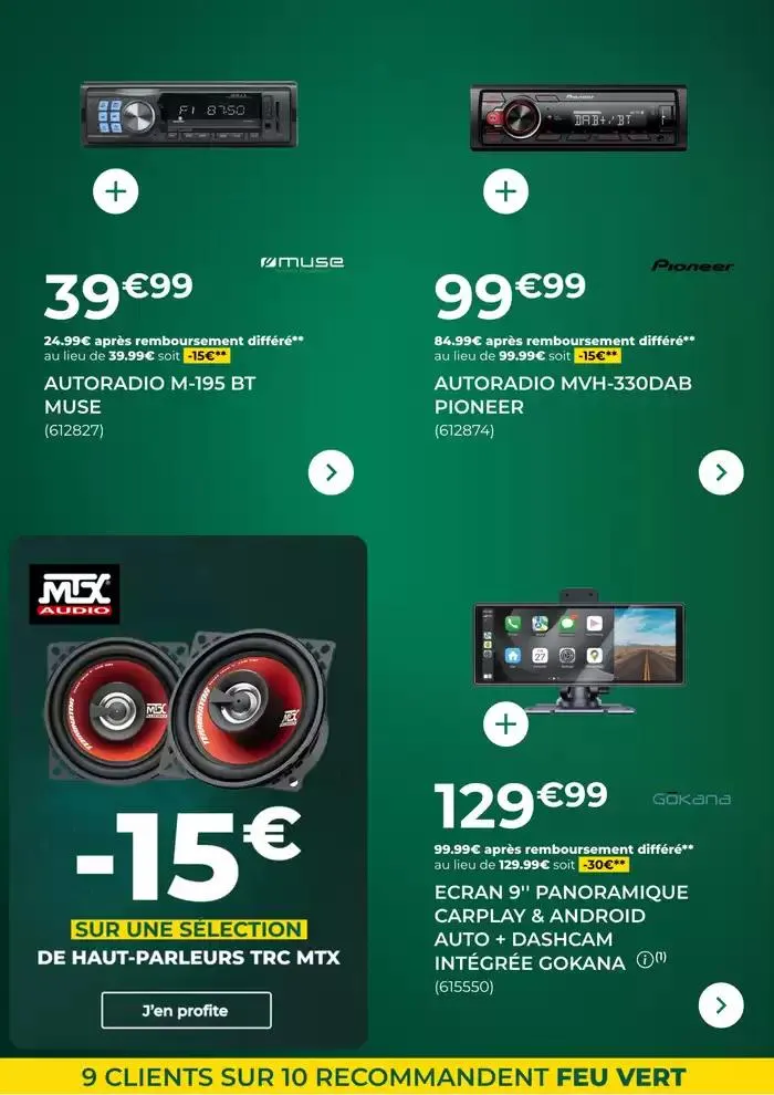 Les Offres Feu Vert du 29 avril au 3 juin 2025 - Catalogue page 12