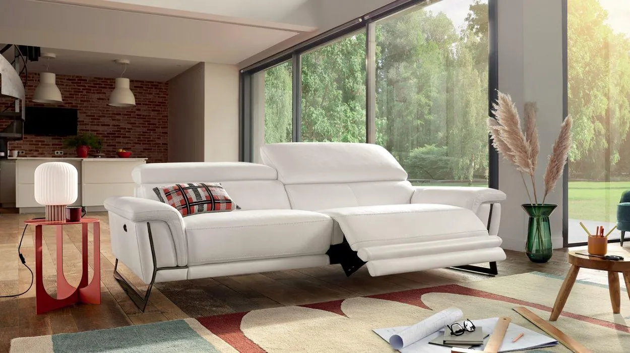 ALASKA Canapé 3 places relaxation, 100% cuir