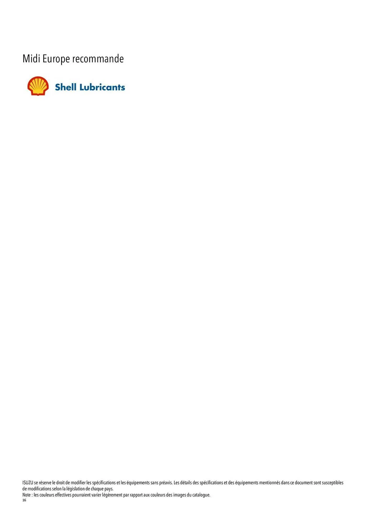 Catalogue Isuzu du 11 novembre au 31 mai 2026 - Catalogue page 16