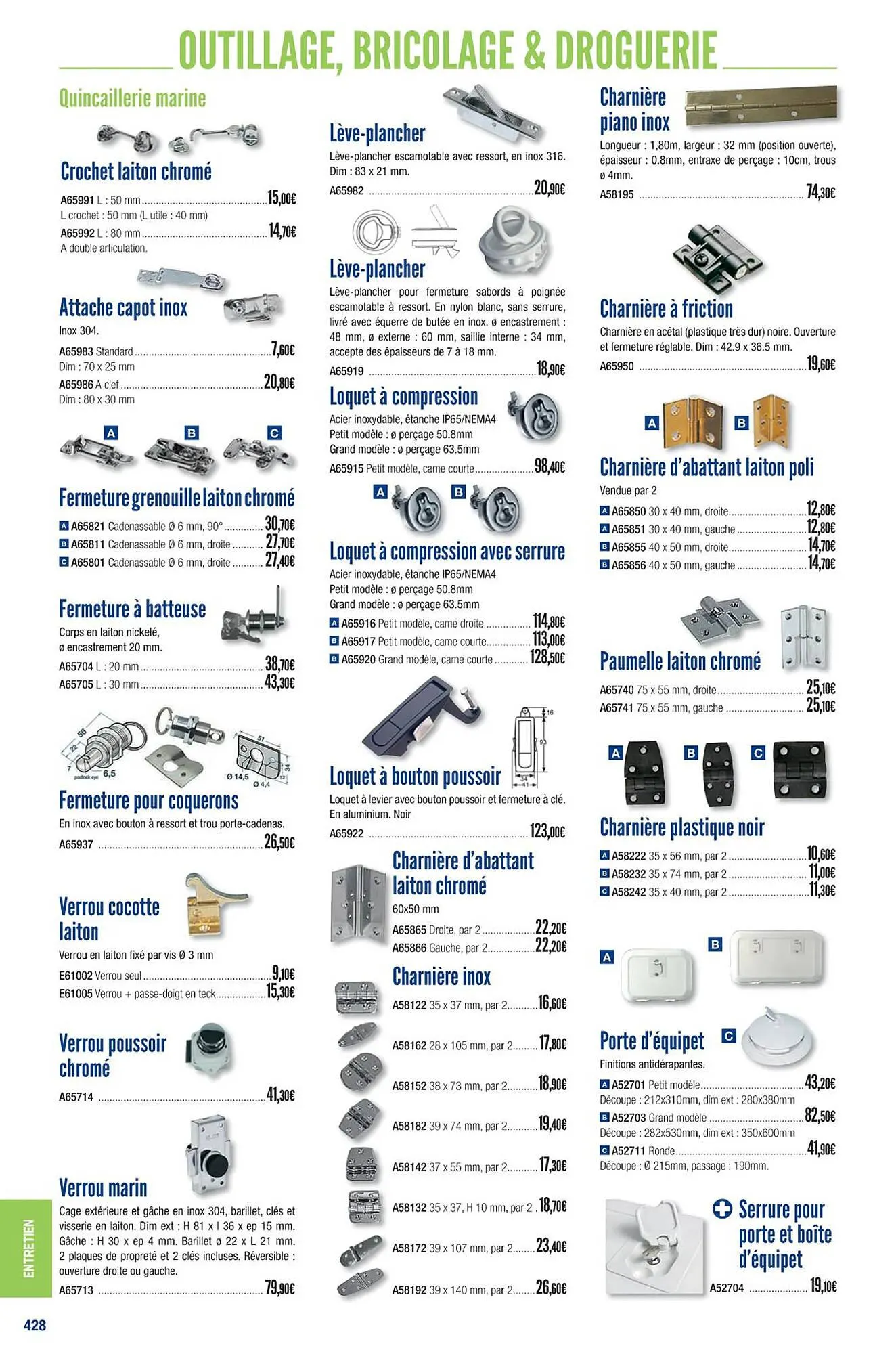 Catalogue Accastillage Diffusion du 1 mars au 31 décembre 2023 - Catalogue page 430