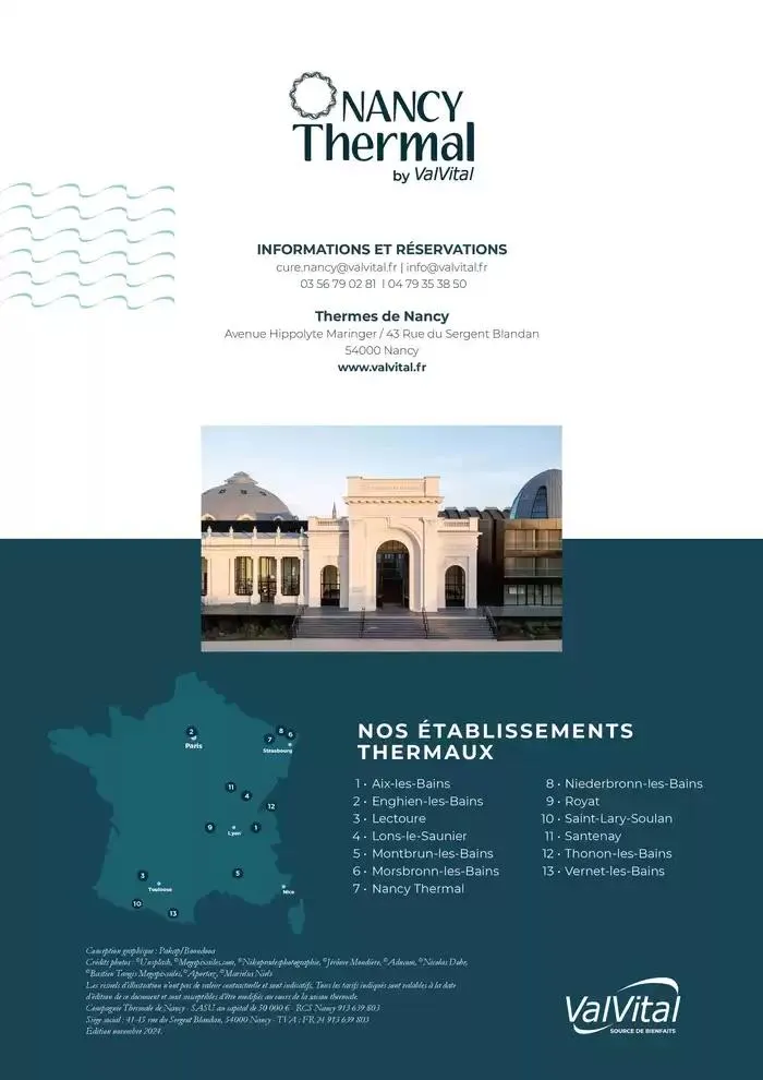 Brochure établissement Nancy Thermal 2025 du 31 mars au 29 novembre 2025 - Catalogue page 12
