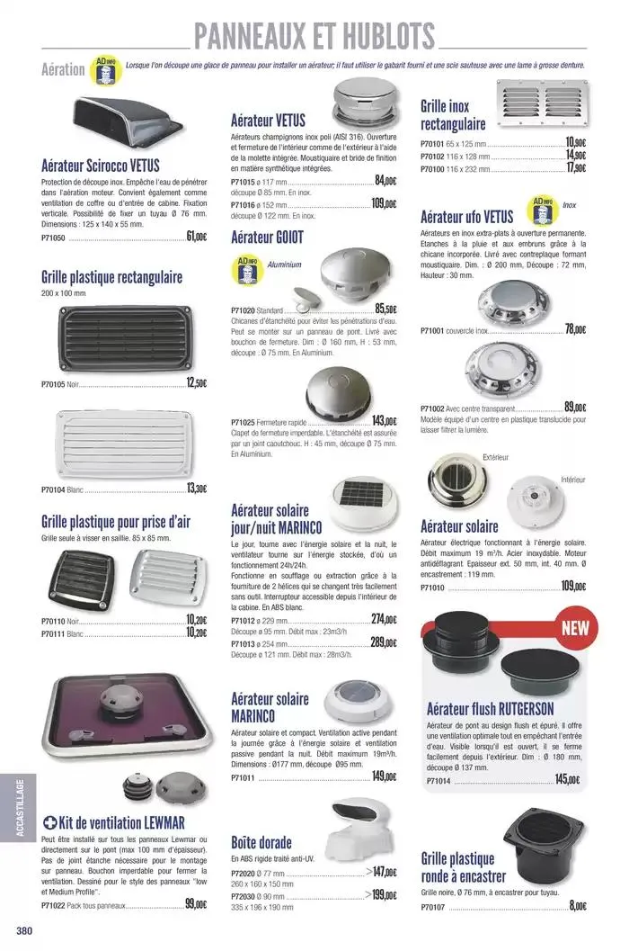 Catalogue Accastillage Diffusion 2025 du 1 janvier au 31 décembre 2025 - Catalogue page 382