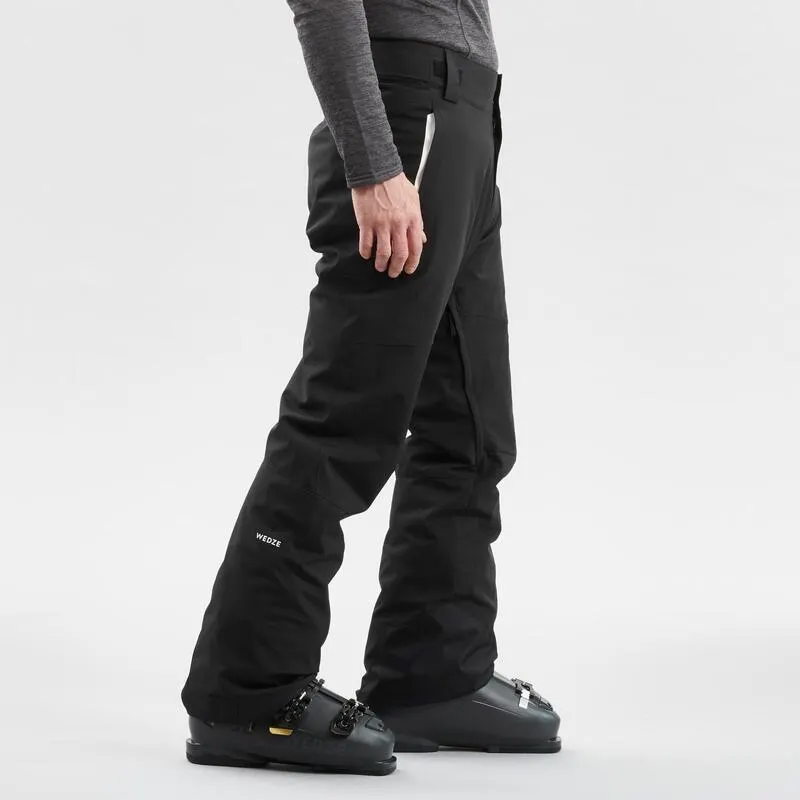 Pantalon schi 500 Călduros Regular Negru Bărbați