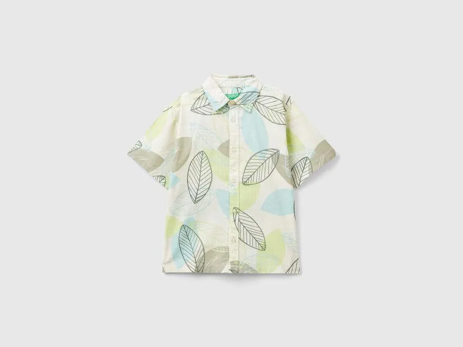 Chemise à motif feuilles