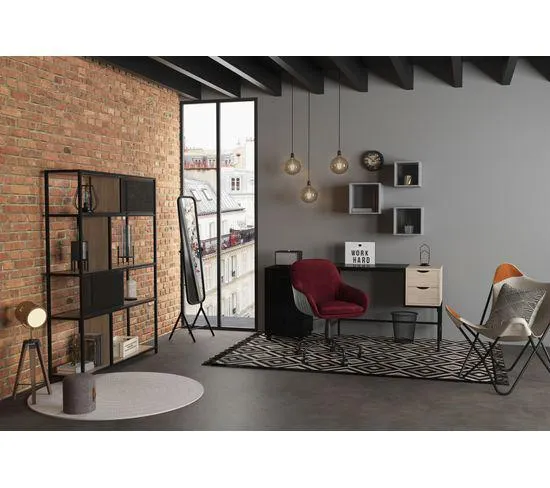 Mini horloge D.21 cm EXPRESS Noir / Marron