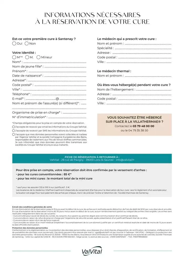 Fiche de réservation Santenay 2025 du 9 décembre au 31 décembre 2025 - Catalogue page 2