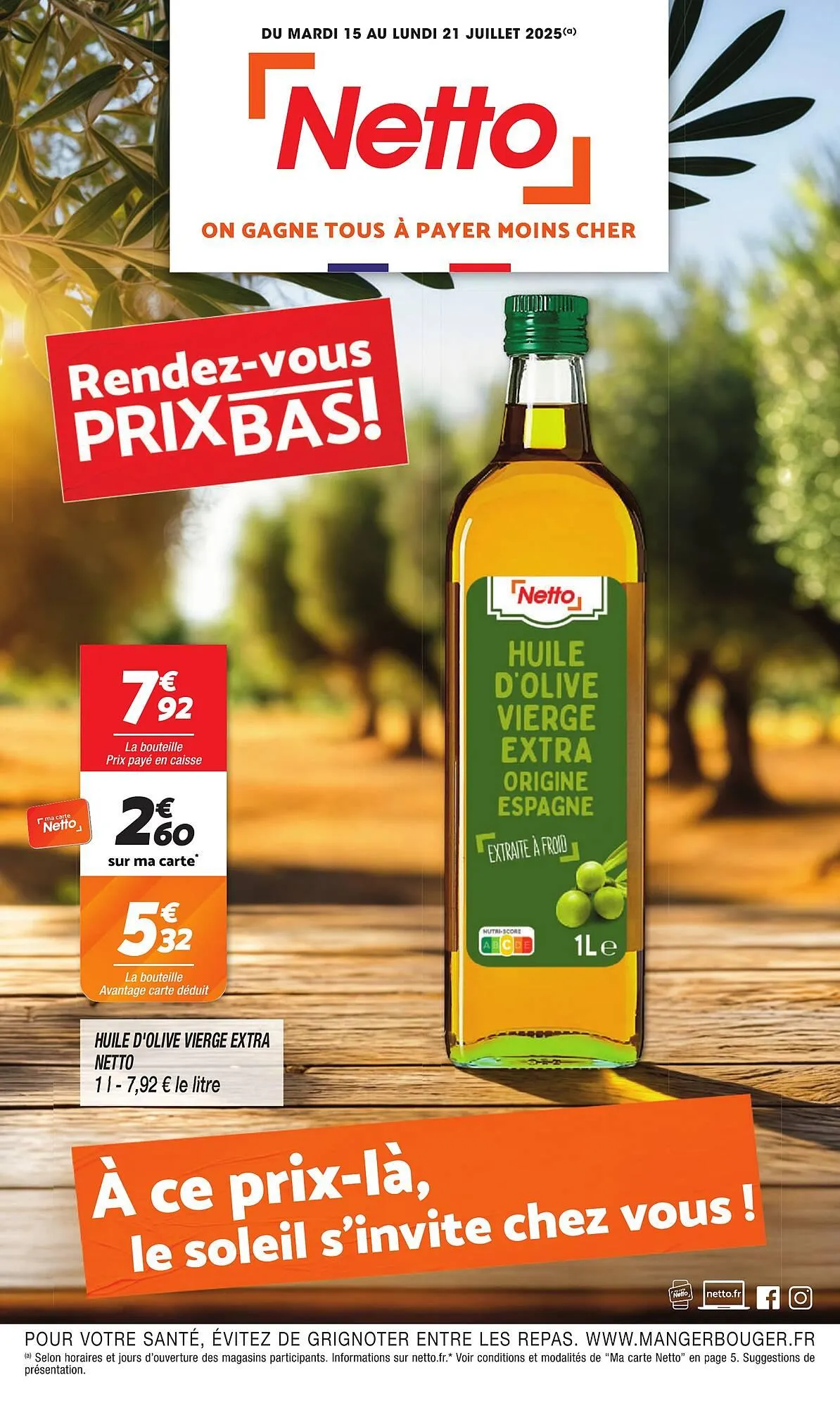 Catalogue Netto du 15 juillet au 21 juillet 2025 - Catalogue page 1