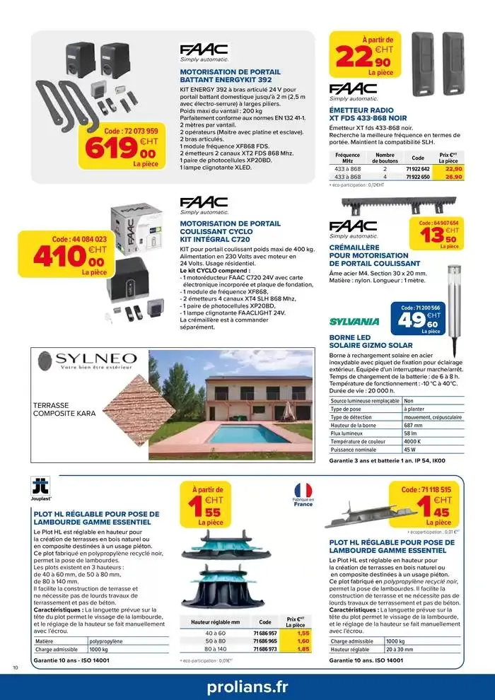 Opération Portail Aménagement Extérieur  du 4 mars au 30 avril 2025 - Catalogue page 10