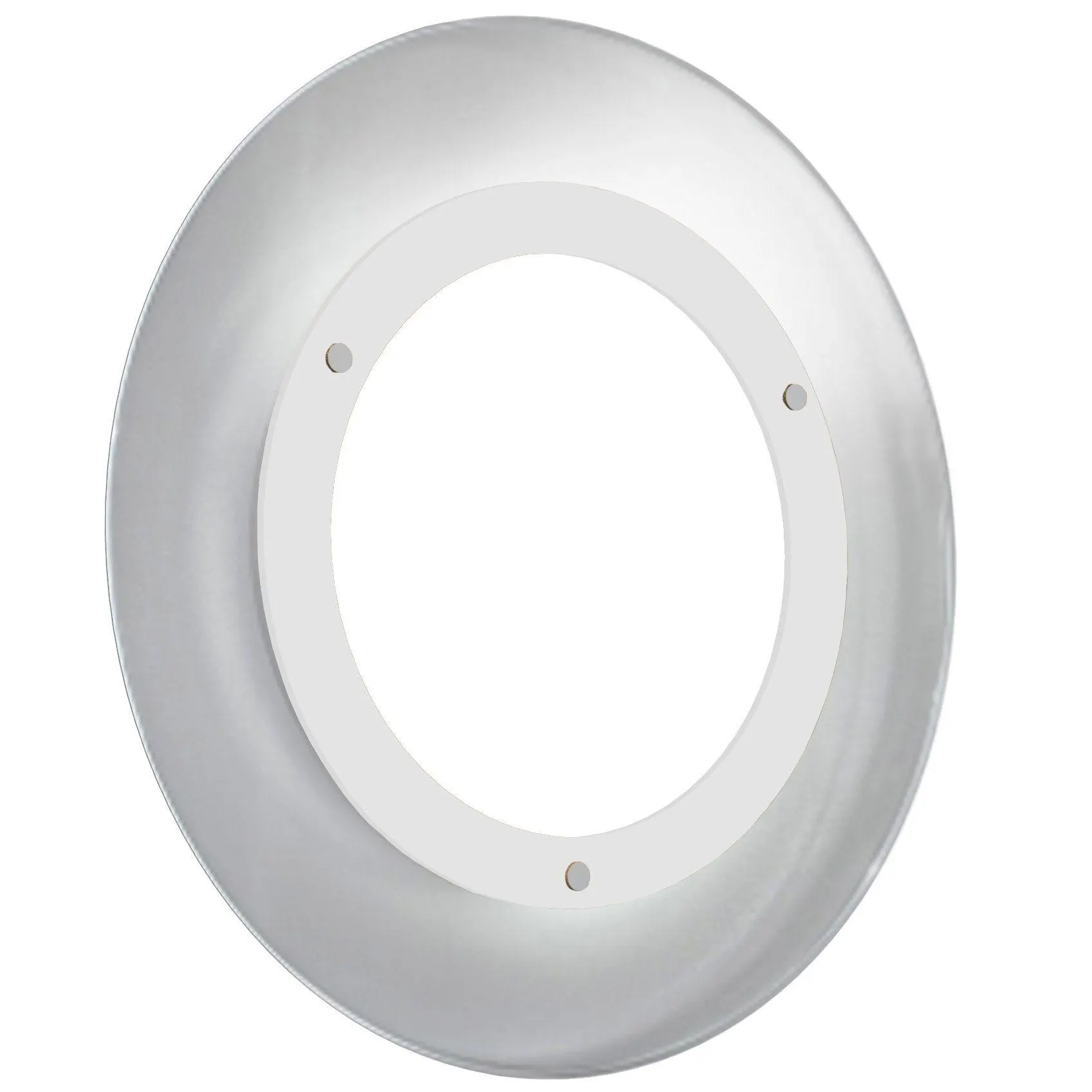 Plafonnier LED rond ISOLA (D55cm) en verre blanc