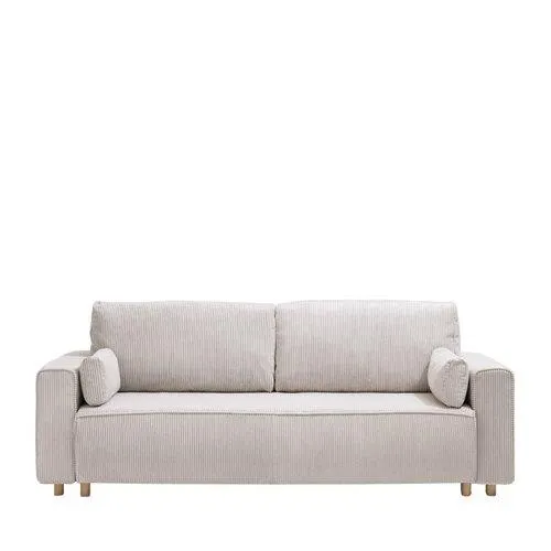 Canapé convertible 3 places en velours côtelé avec coffre - REKO