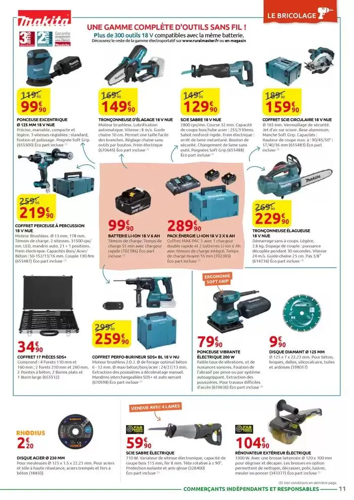 MOTOCULTURE - JARDINAGE - BRICOLAGE - DROGUERIE - ANIMALERIE du 31 mars au 26 avril 2025 - Catalogue page 11