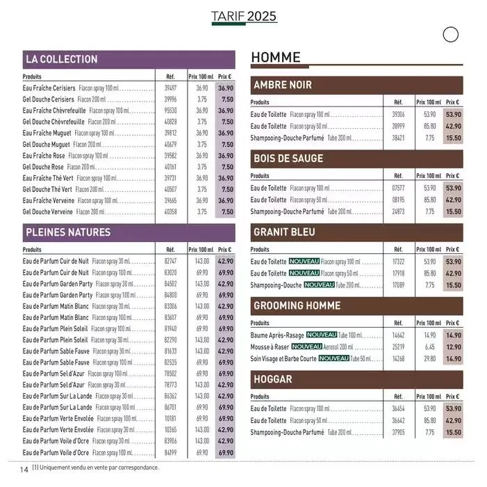 LIVRE VERT DE LA BEAUTÉ 2025 du 23 avril au 31 décembre 2025 - Catalogue page 14