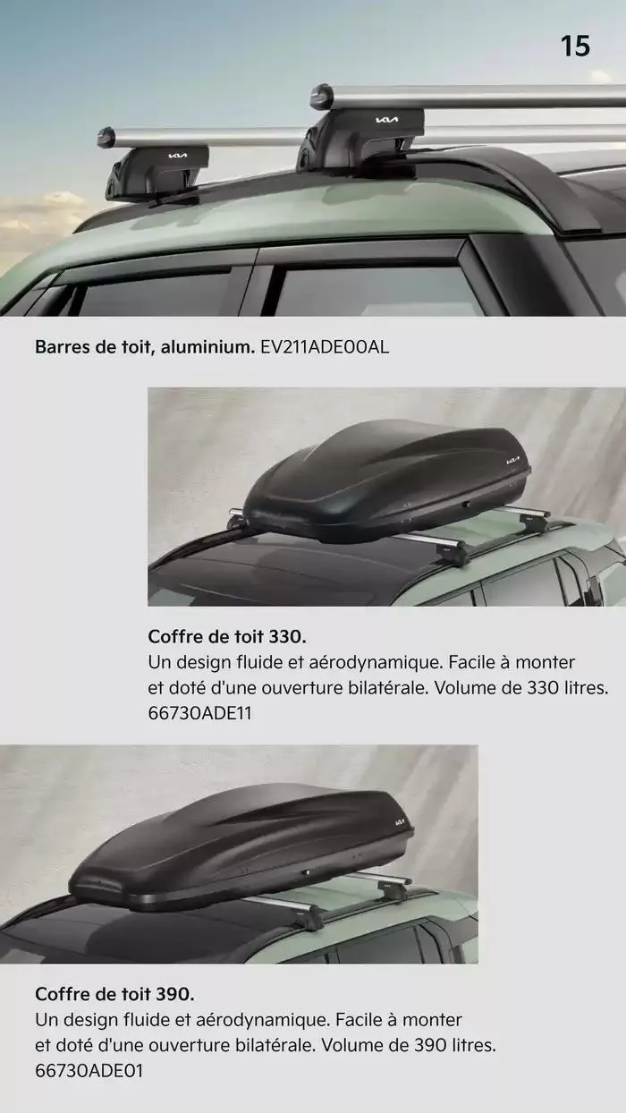 KIA Nouveau EV3 100% électrique - Accessoires du 15 mai au 6 mai 2026 - Catalogue page 5