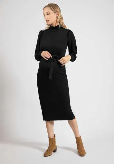 Robe-pull grossesse en maille fine