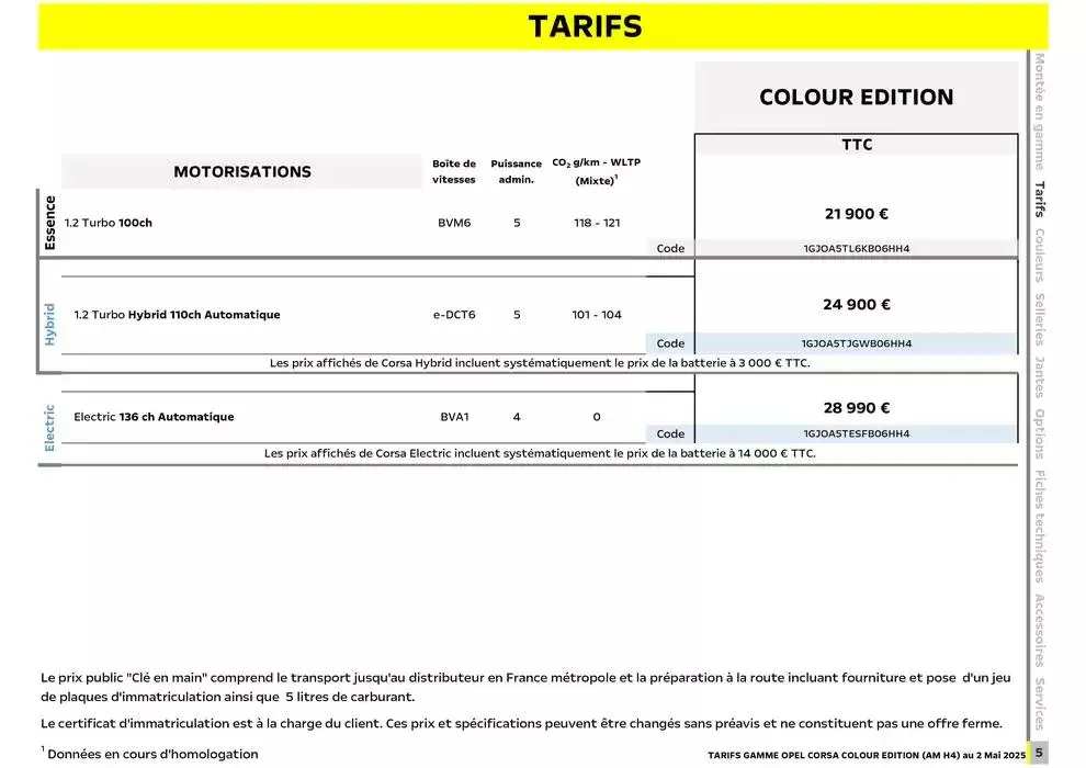 Opel Corsa du 12 mai au 12 mai 2026 - Catalogue page 5