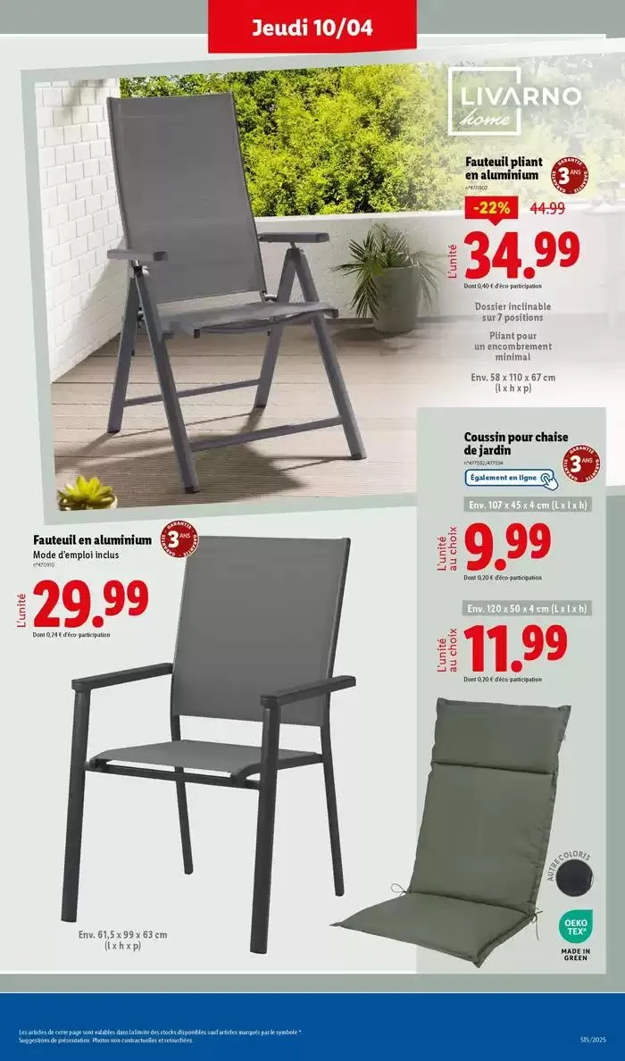 Profitez des offres pour votre extérieur chez Lidl ! du 10 avril au 14 avril 2025 - Catalogue page 5