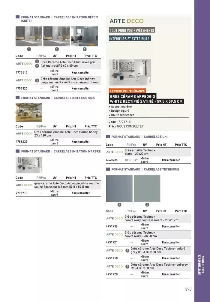 Matériaux 2025 du 1 janvier au 31 décembre 2025 - Catalogue page 393