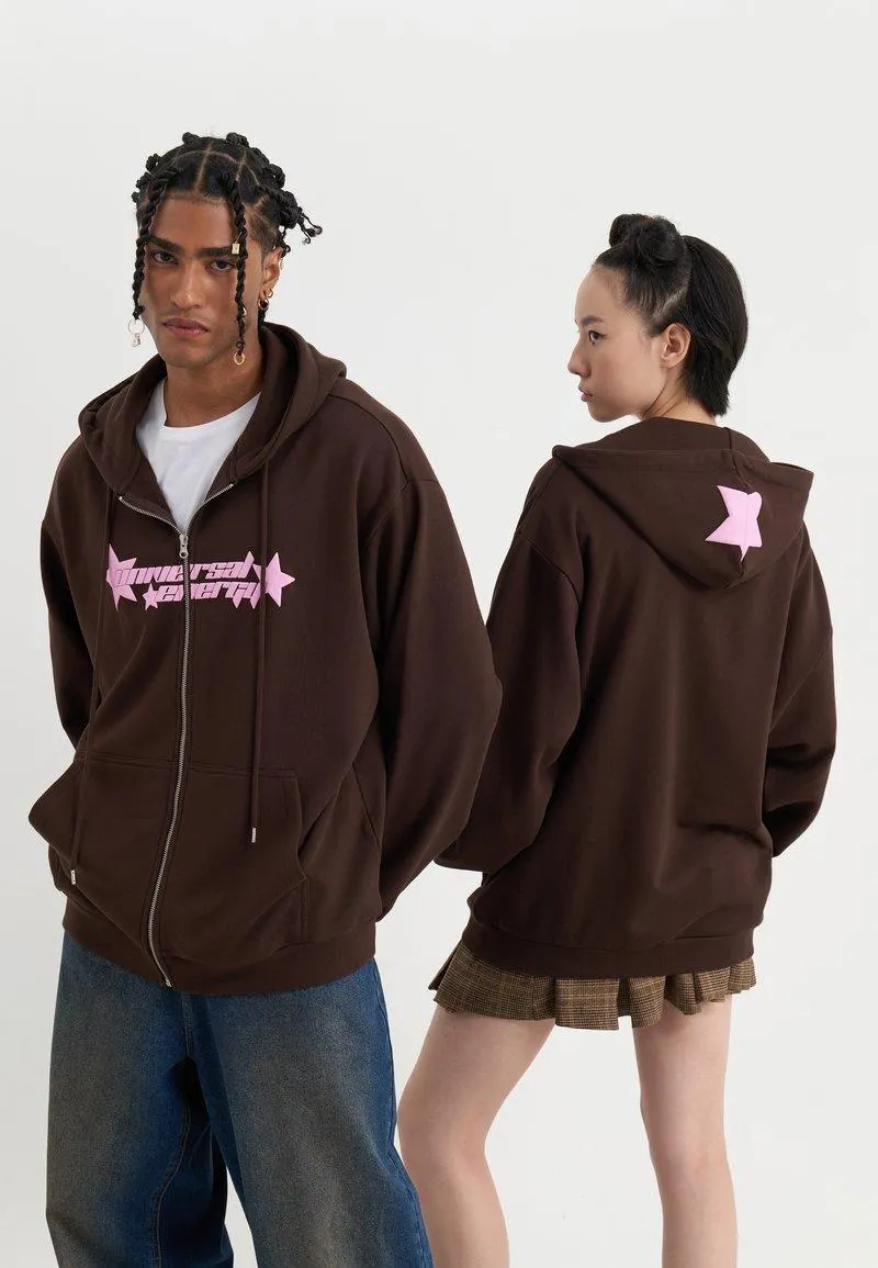 UNISEX - Sweat zippé - dark brown