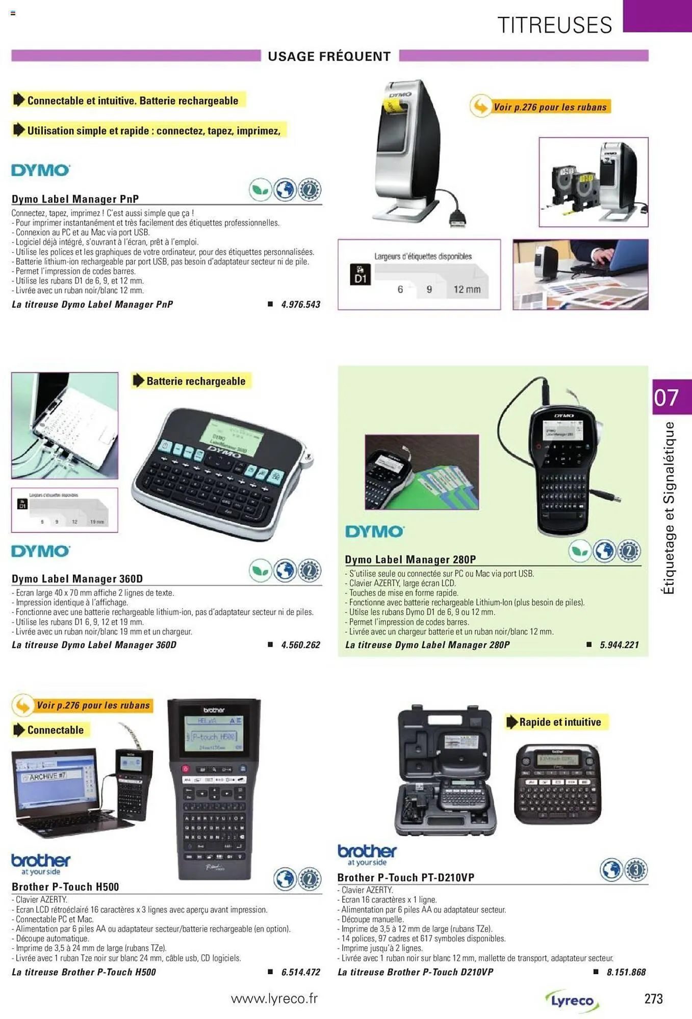 Catalogue Lyreco du 15 mai au 31 décembre 2023 - Catalogue page 273