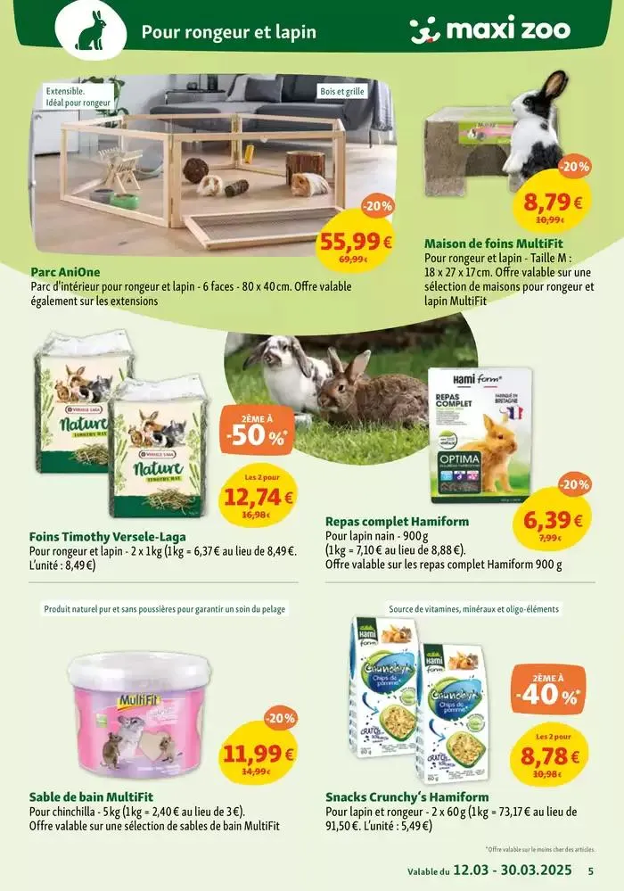Maxi Zoo, Tout pour vos animaux - Des promos qui donnent des ailes du 12 mars au 30 mars 2025 - Catalogue page 5