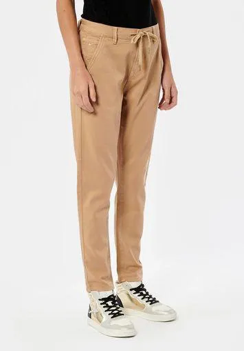Jean boyslim beige femme
