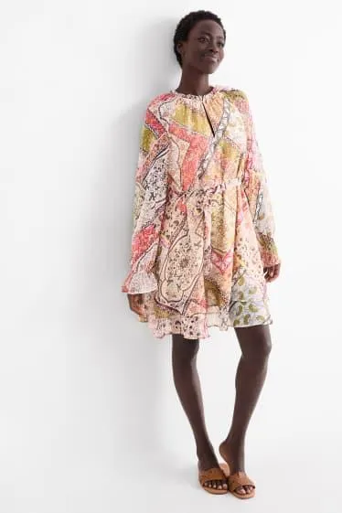 Chiffon dress - patterned