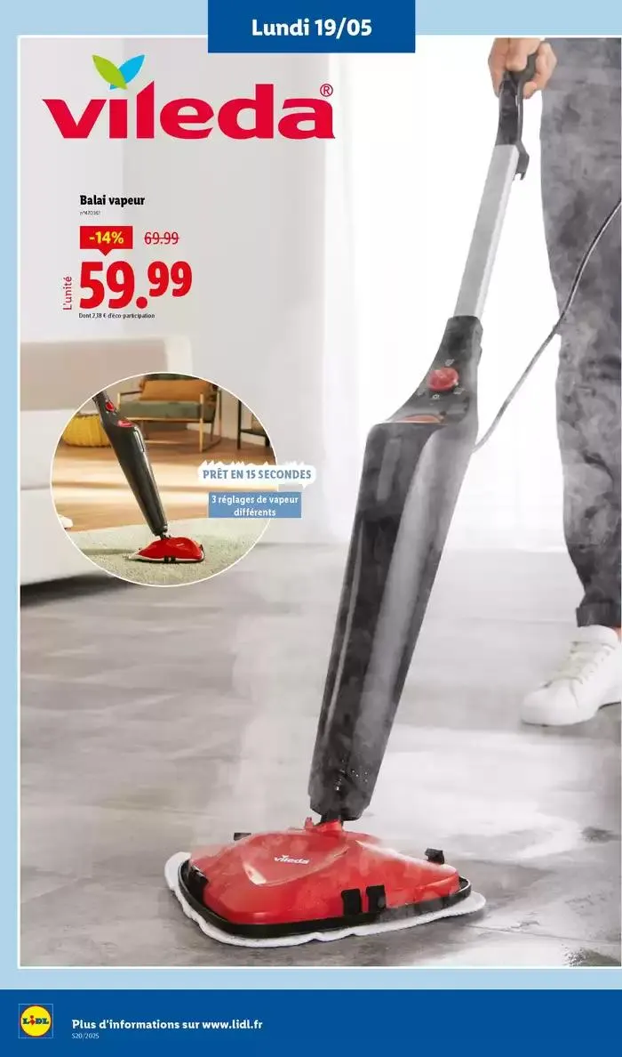 Profitez d'une large sélection de produits à prix réduits chez Lidl ! du 15 mai au 21 mai 2025 - Catalogue page 70
