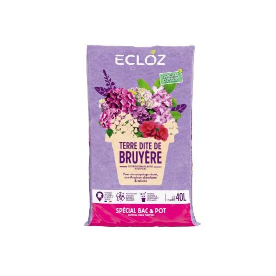 Terre dite de bruyère contenant 40L - ECLOZ
