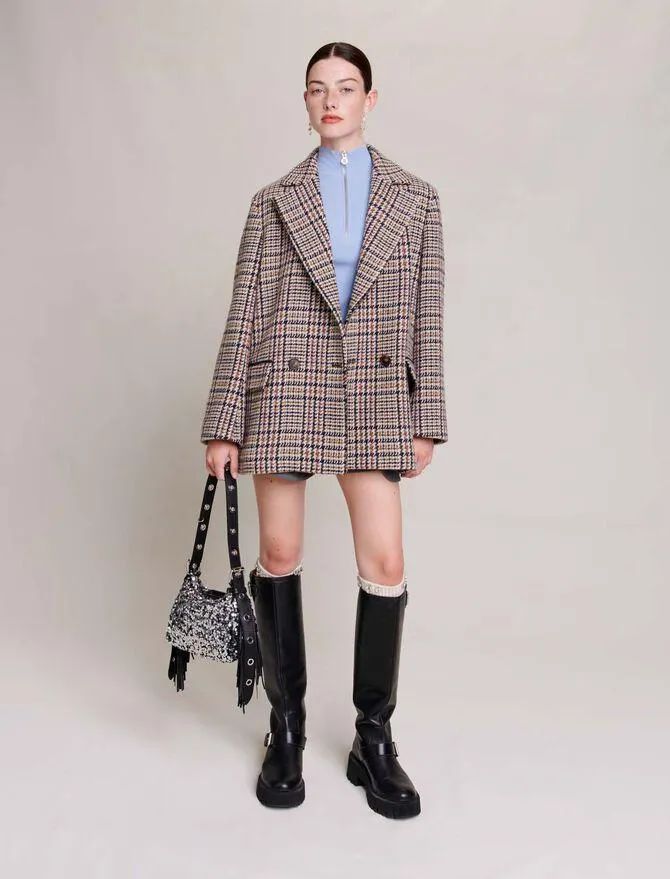 Veste courte à carreaux