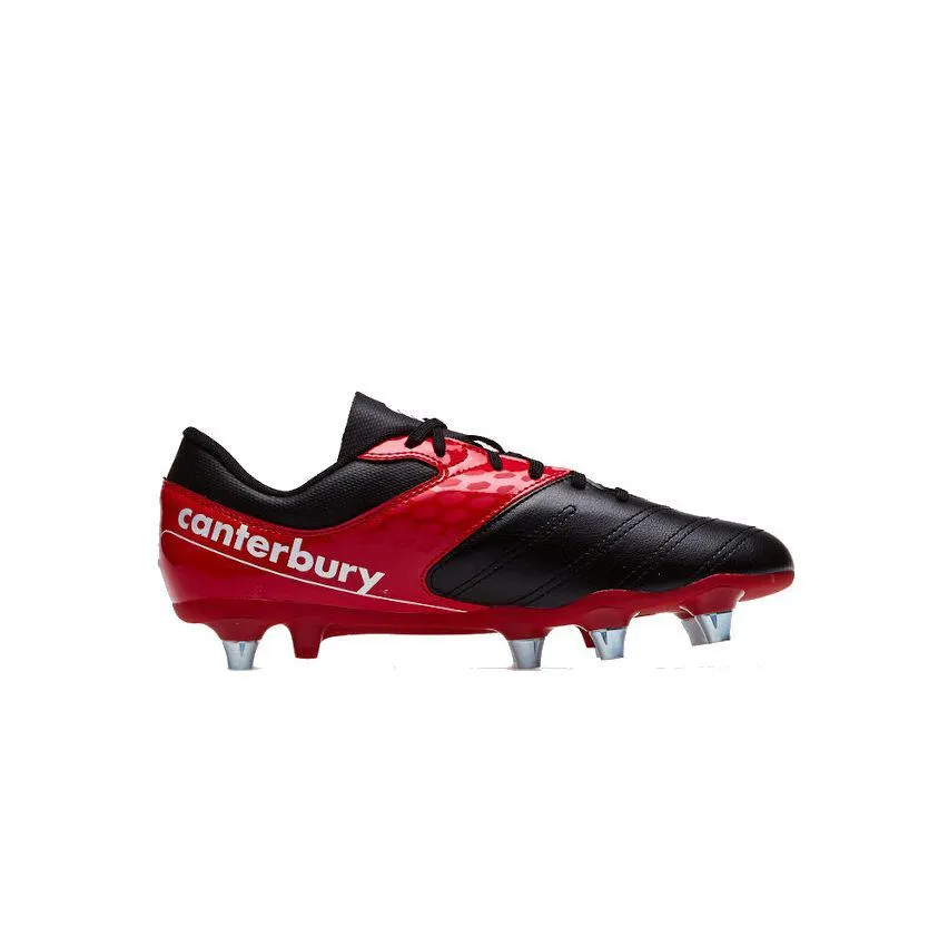 Chaussures Rugby Homme Phoenix Raze SG Noir/Rouge Terrain Gras – Canterbury