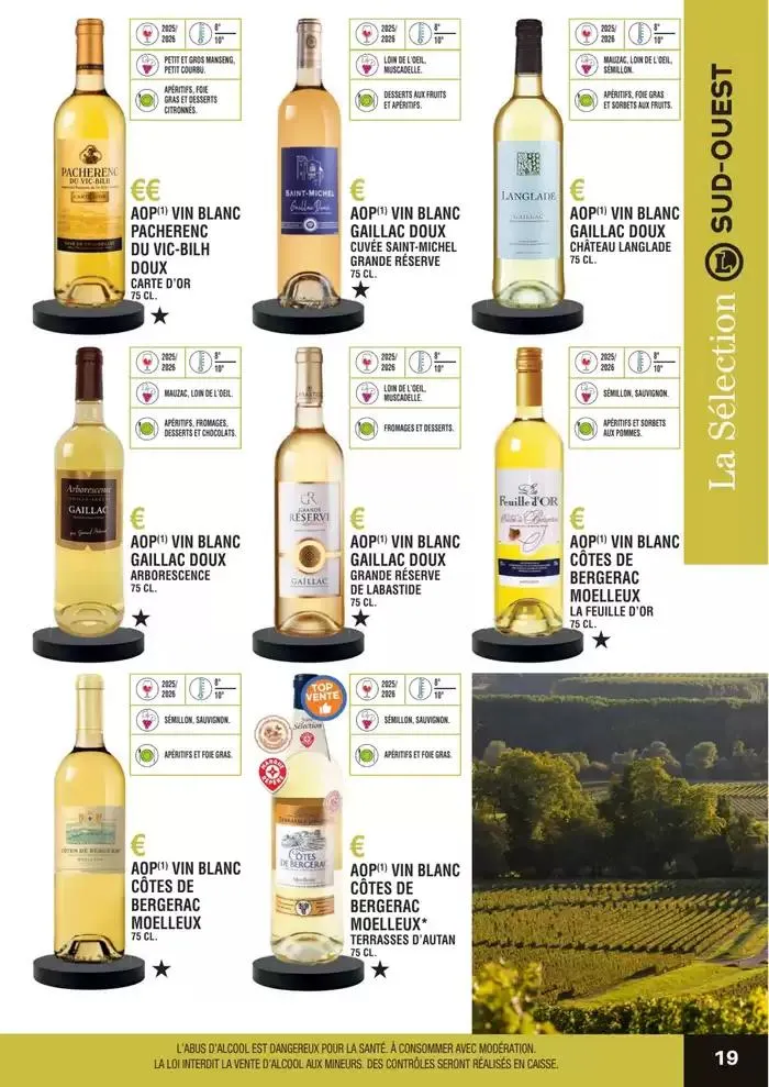 GUIDE DES VINS 2025 2026 du 27 février au 31 janvier 2027 - Catalogue page 19