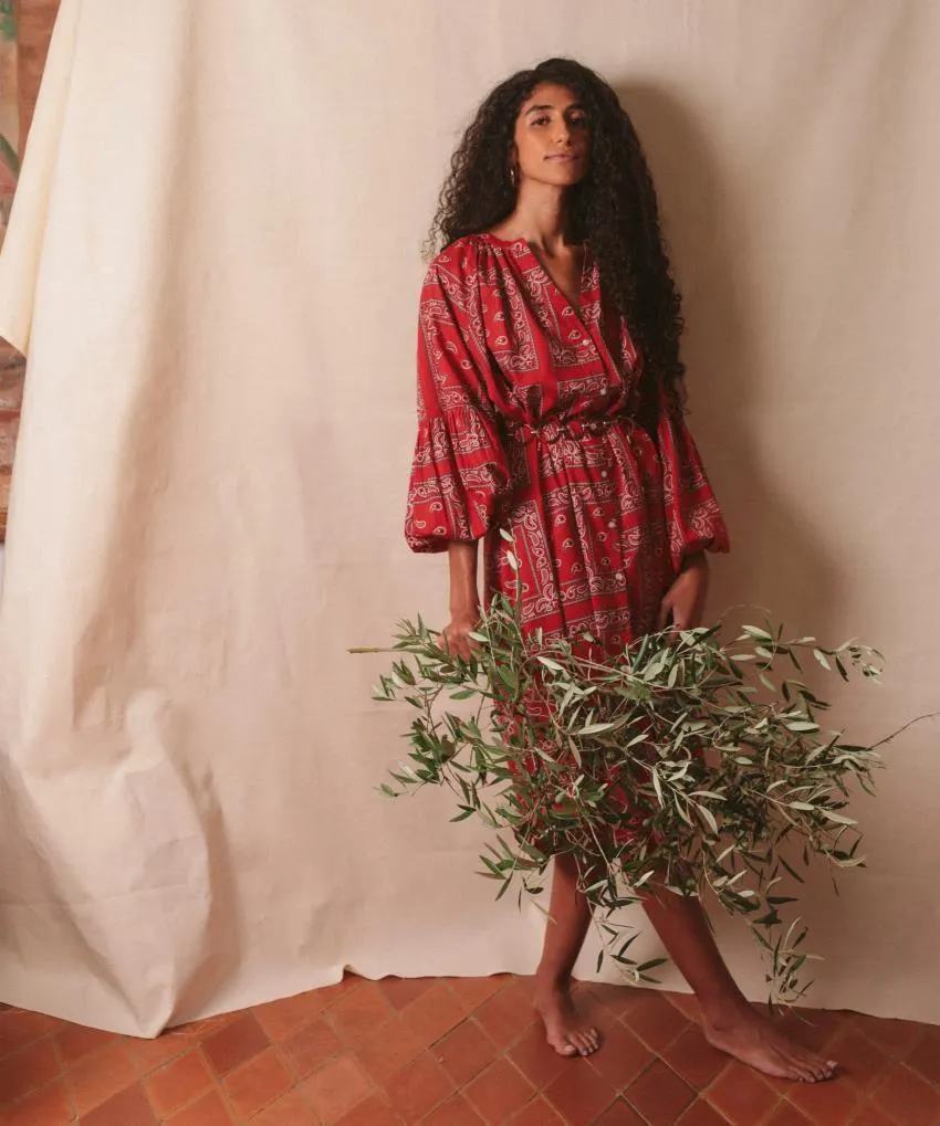 Robe en coton Rosalia imprimé Bandana