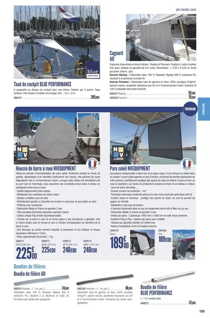 Catalogue Accastillage Diffusion 2025 du 1 janvier au 31 décembre 2025 - Catalogue page 191