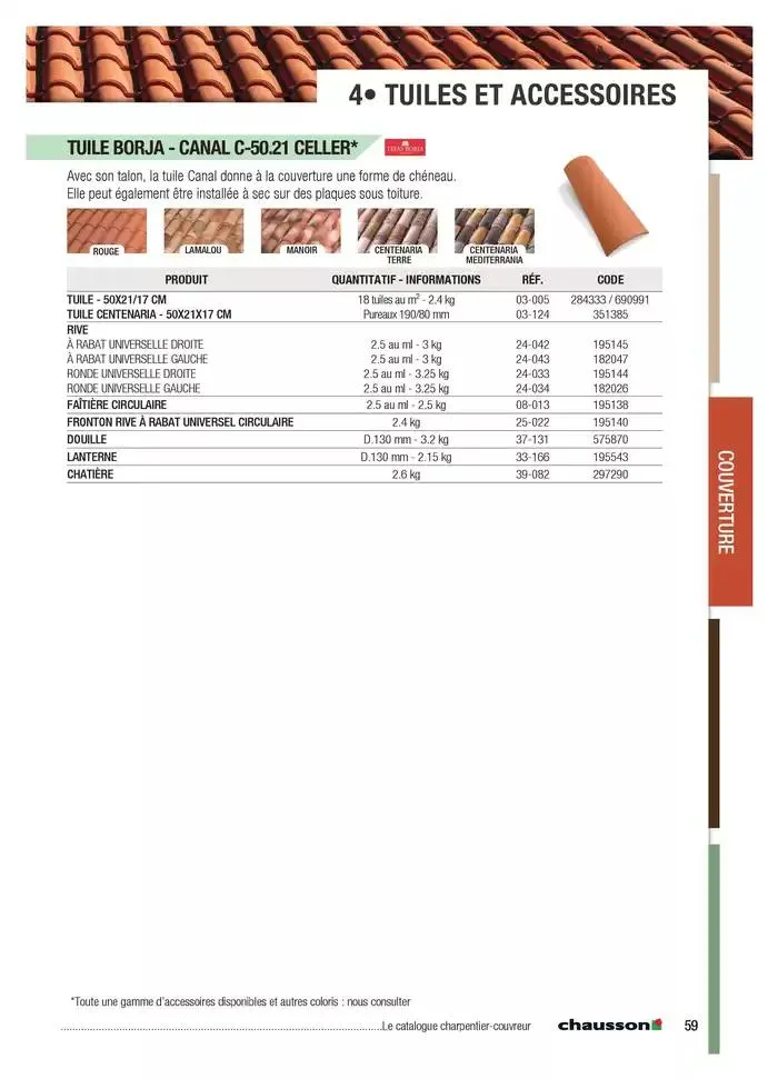 CHARPENTIER-COUVREUR 2025 du 1 janvier au 31 décembre 2025 - Catalogue page 11