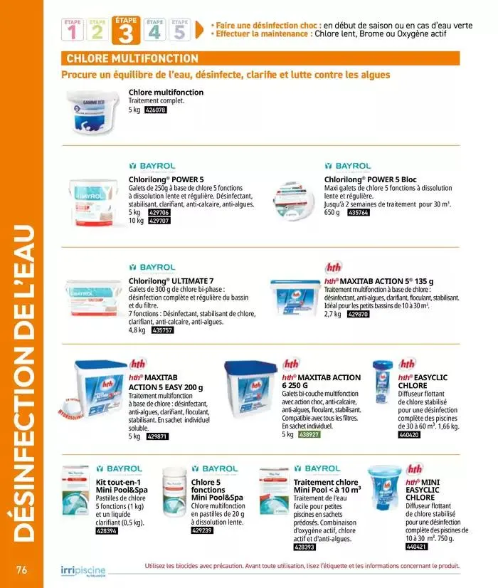 Les plaisir de l'eau Piscine,Spa,Arrosage du 10 mars au 31 décembre 2025 - Catalogue page 76