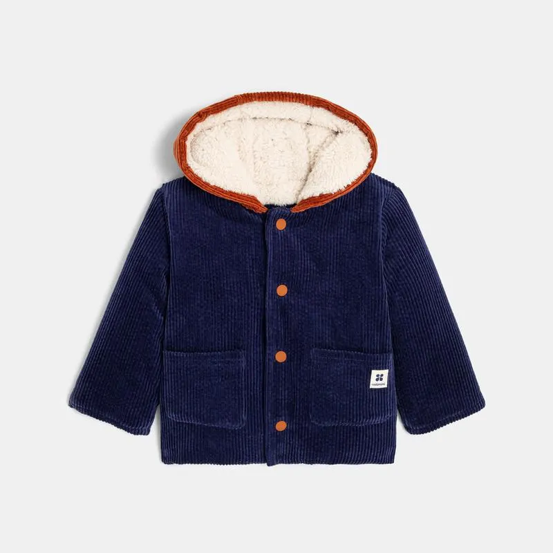 Veste bébé garçon velours doublé bleu nuit Catimini