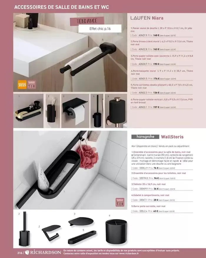 SALLE DE DE BAINS ET CARRELAGE 2025 du 11 avril au 31 décembre 2025 - Catalogue page 318