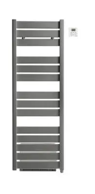 Radiateur sèche-serviette à inertie fluide gris Madras 750 W + 1000 W soufflant ACOVA
