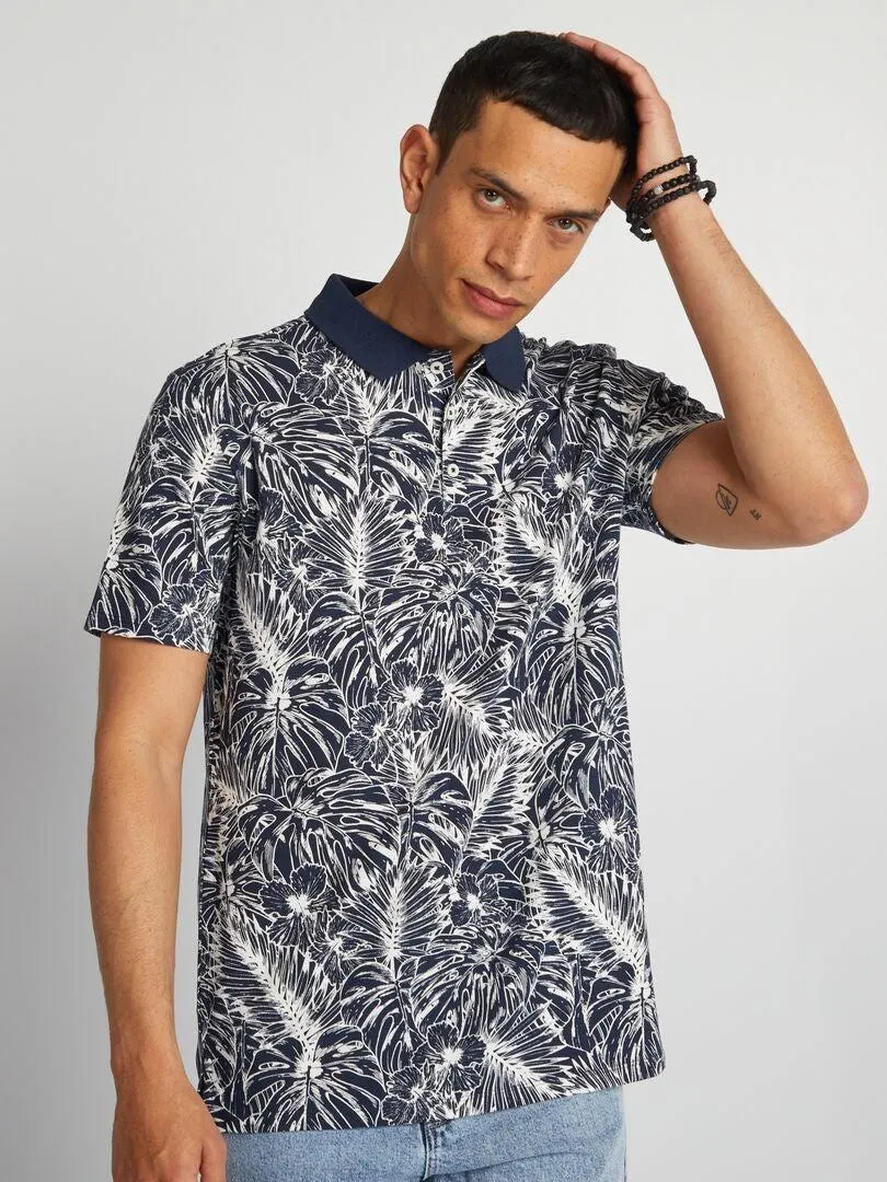 Polo estampado - AZUL