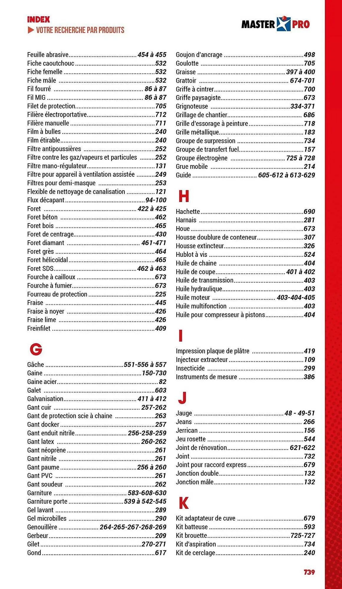 Catalogue Master Pro du 3 janvier au 31 décembre 2025 - Catalogue page 741