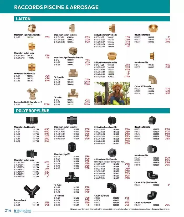 Les plaisir de l'eau Piscine,Spa,Arrosage du 10 mars au 31 décembre 2025 - Catalogue page 214