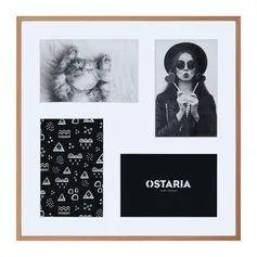 Pêle-mêle M. CLIP bois 4 photos 32.5x32.5cm