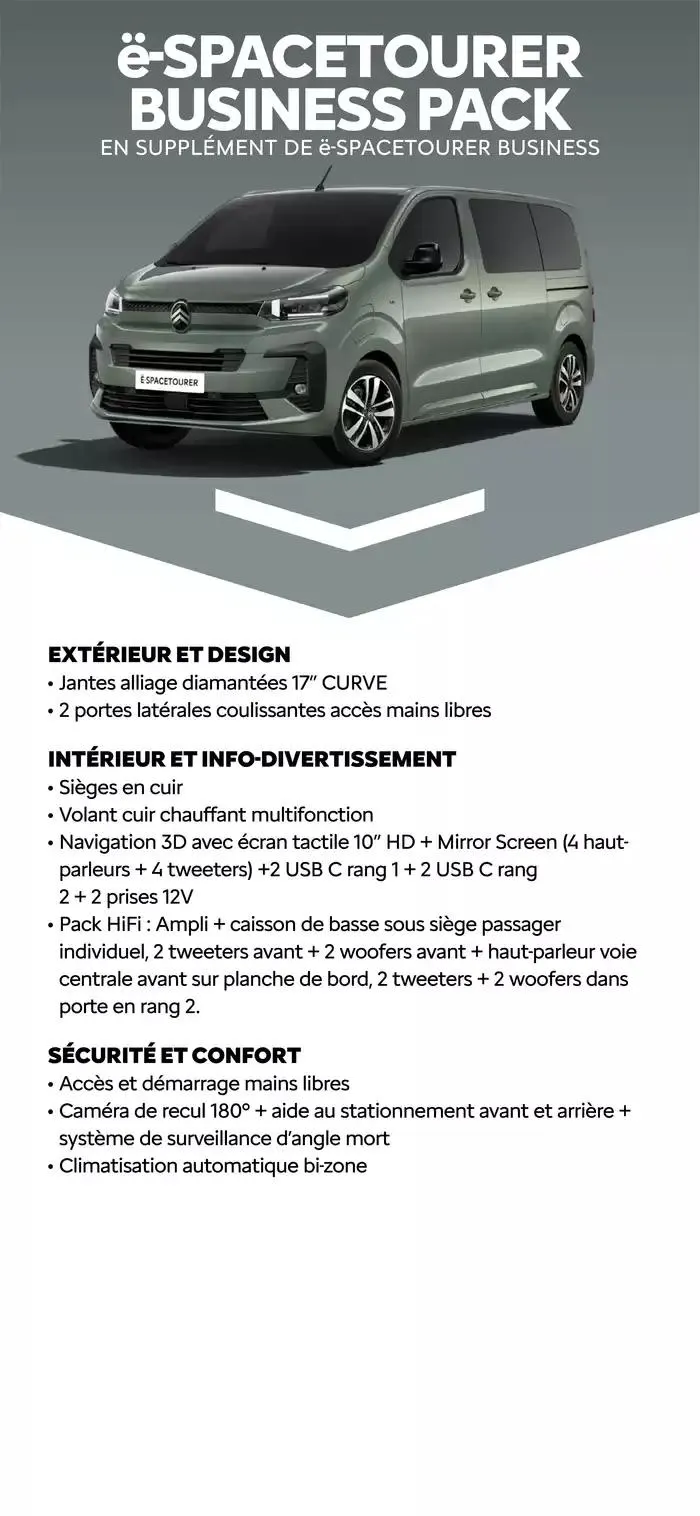 Citroën NOUVEAU Ë-SPACETOURER ÉLECTRIQUE C-BOOK du 15 janvier au 15 janvier 2026 - Catalogue page 14