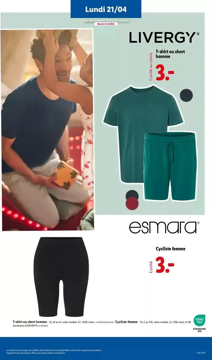 Ne manquez pas les ventes de jardinage et textile ce jeudi chez Lidl du 21 avril au 24 avril 2025 - Catalogue page 15