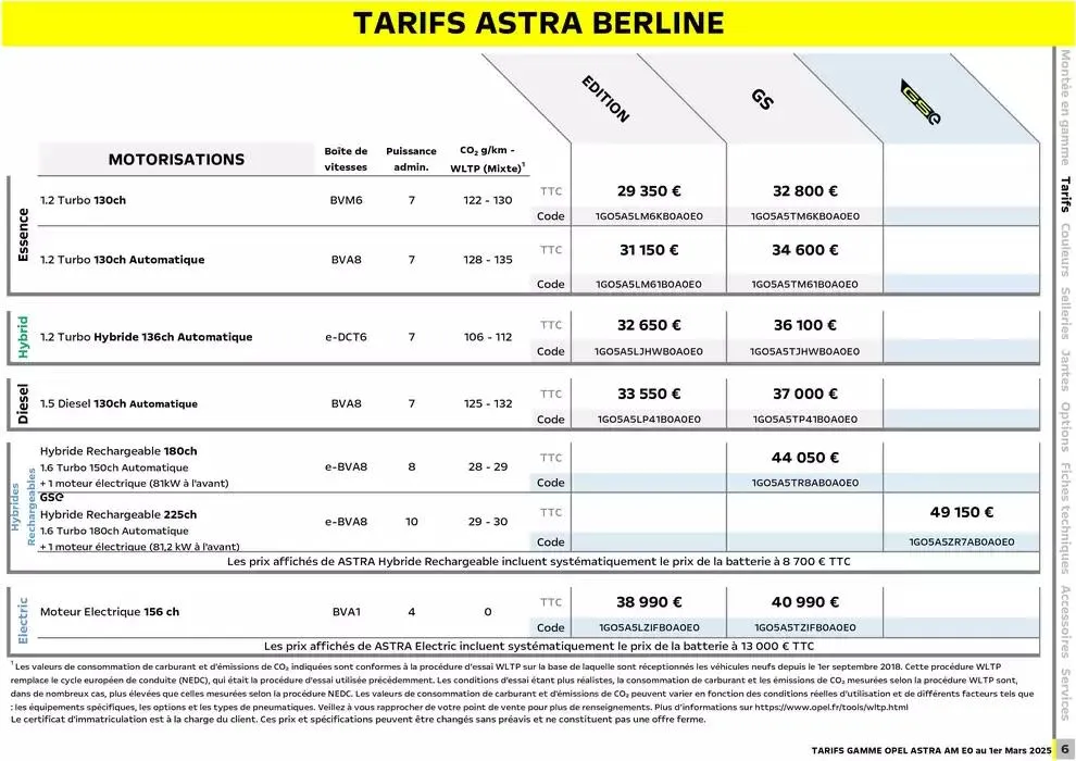 Opel Astra et Astra Sports Tourer du 5 mars au 5 mars 2026 - Catalogue page 7
